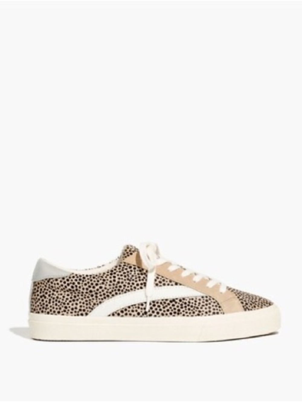 Madewell Sidewalk Low-Top Sneakers in Spotted Calf Hair Canvas Women’s size 8